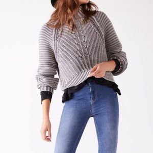 Free People Sweetheart Sweater, Grey (M)